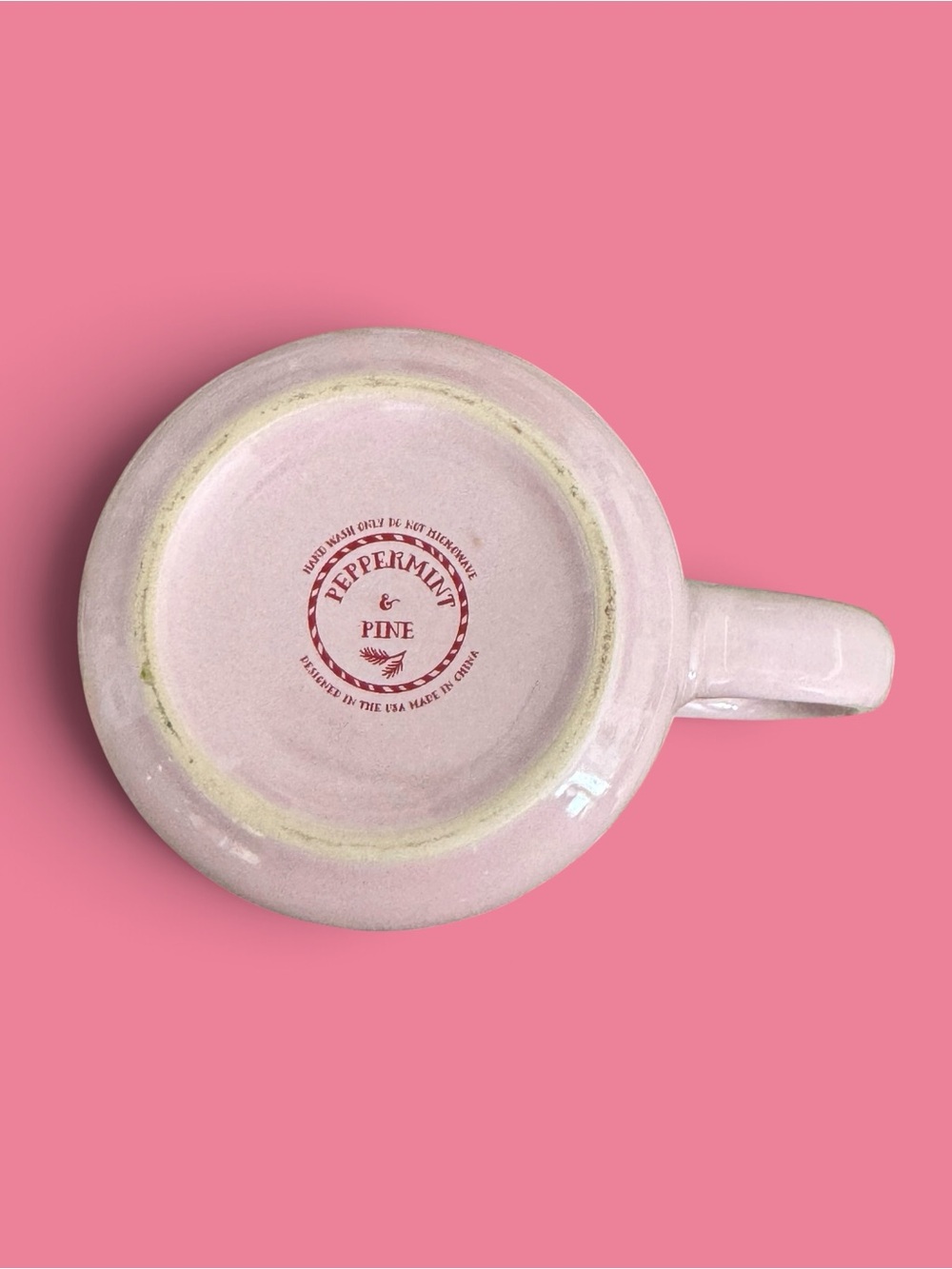Peppermint & Pine "Dreaming of a Pink Christmas" 14 oz ceramic mug - Picture 4 of 4